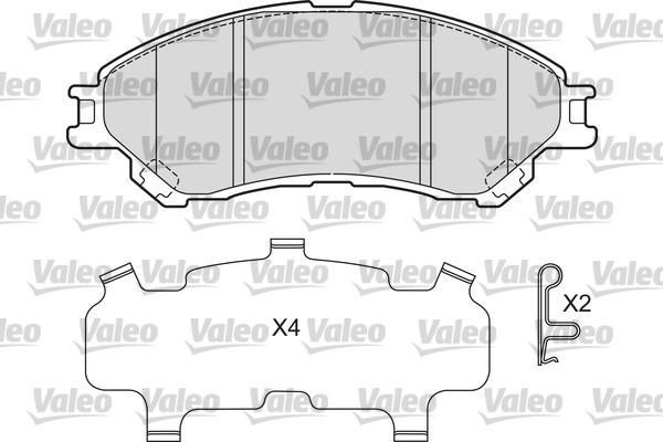 Brake Pad Set, disc brake VALEO 601667