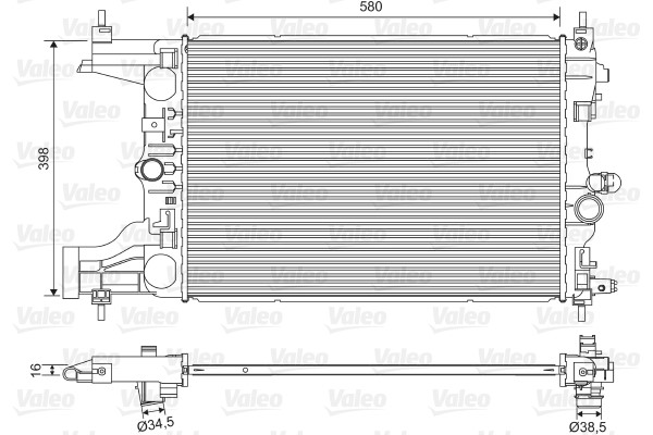 Radiator, engine cooling VALEO 701594