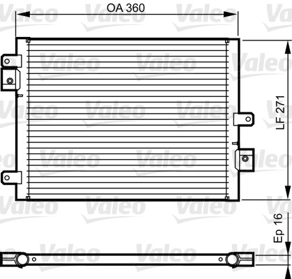 Condenser, air conditioning VALEO 814167