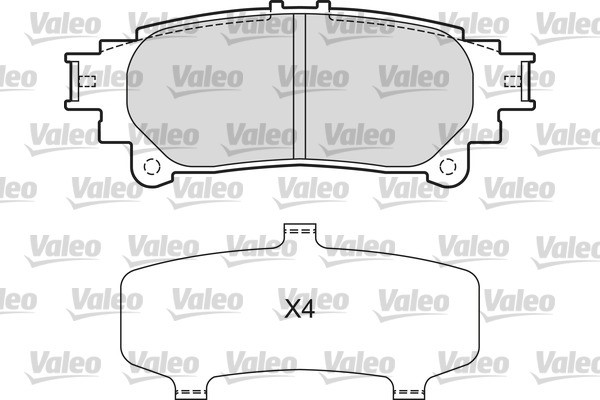 Brake Pad Set, disc brake VALEO 601658