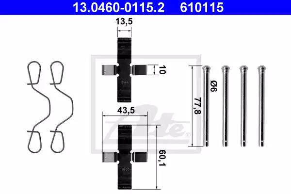 Set Fixing Parts For Disc Brake Pads Volkswagen Classic Aftermarket 50-823698445