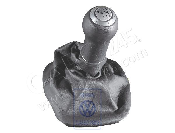 Gearstick knob (leather) with gearstick trim (leatherette) Volkswagen Classic 1J0711113ENRAD