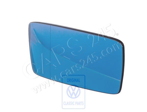 Mirror glass (aspherical- wide angle) with plate right rhd Volkswagen Classic 1H2857522C