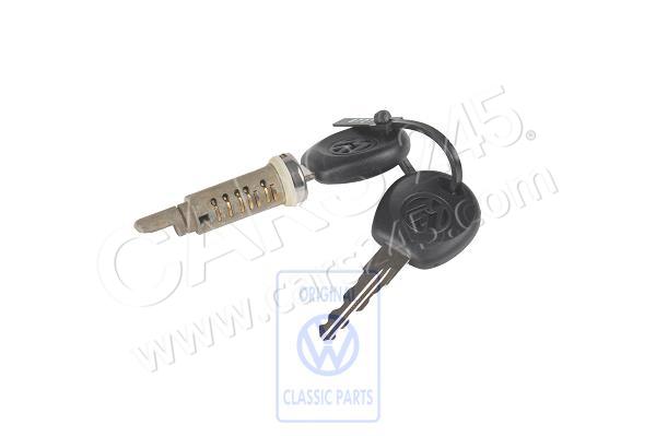 Lock cylinder for rear lid satin black Volkswagen Classic 1H6827573C