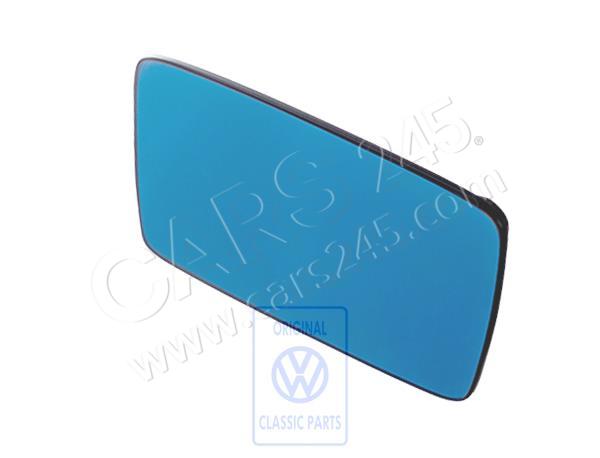 Mirror glass (flat) with plate right rhd Volkswagen Classic 1H2857522
