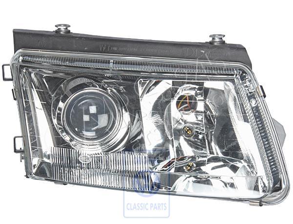 Halogen twin headlights for gas discharge bulb right Volkswagen Classic 3B0941018H