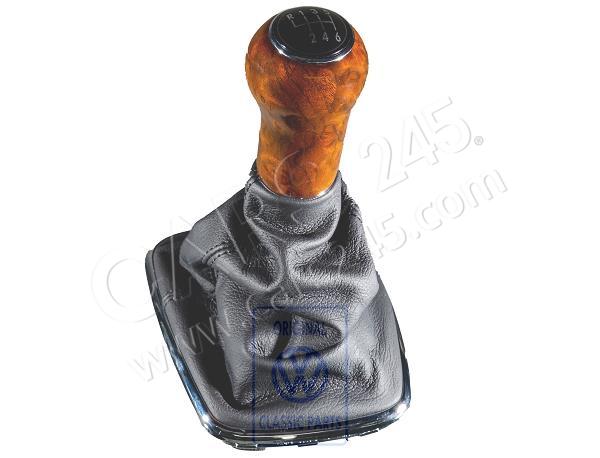 Gearstick knob(wood) with boot for gearstick lever (leather) Volkswagen Classic 1J0711113BPMBH