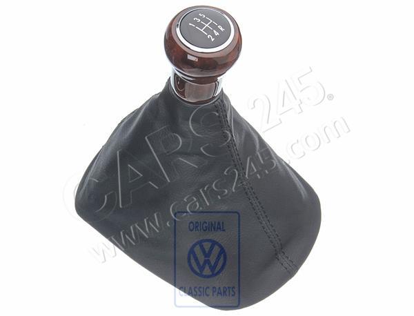 Gearstick knob (wood) with gearstick trim (leatherette) Volkswagen Classic 3B0711113BLQUF