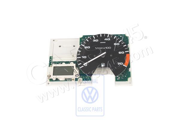 Multi-function indicator with rev.counter and electr.control unit (printed circuit) with plate for oil pressure-, water temperature and water level control Volkswagen Classic 193919044R