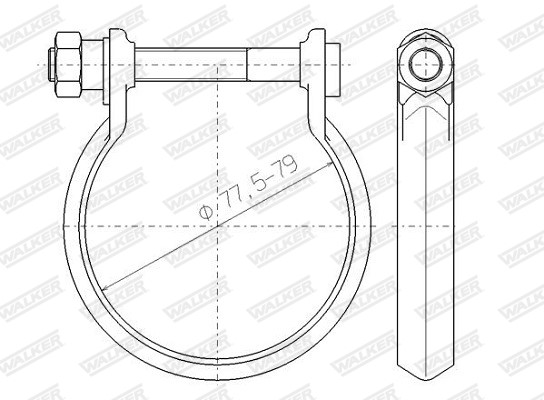 Clamp, exhaust system WALKER 80477 9