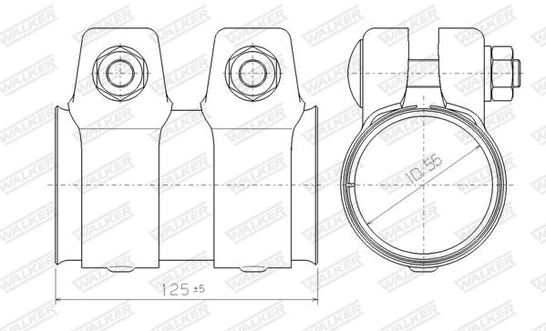 Pipe Connector, exhaust system WALKER 80138 9