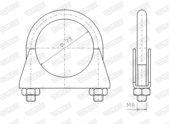Clamp, exhaust system WALKER 82316 9