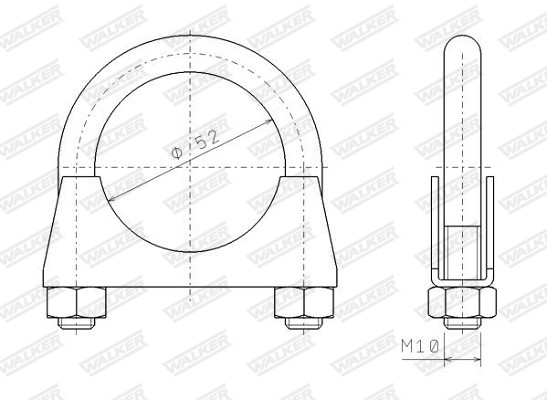 Clamp, exhaust system WALKER 82325 6