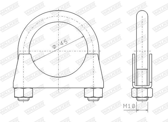 Clamp, exhaust system WALKER 82321 6