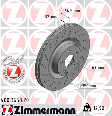Brake Disc ZIMMERMANN 400365820