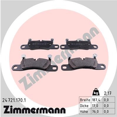 Brake Pad Set, disc brake ZIMMERMANN 247211701