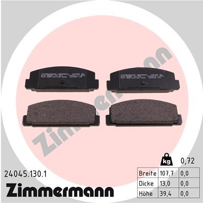 Brake Pad Set, disc brake ZIMMERMANN 240451301