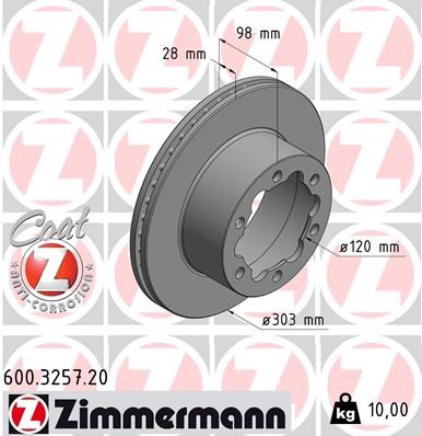 Brake Disc ZIMMERMANN 600325720