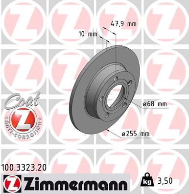 Brake Disc ZIMMERMANN 100332320