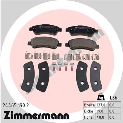 Brake Pad Set, disc brake ZIMMERMANN 244651902