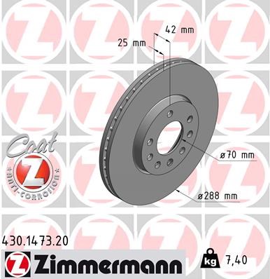 Brake Disc ZIMMERMANN 430147320