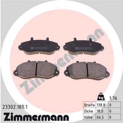 Brake Pad Set, disc brake ZIMMERMANN 233021801