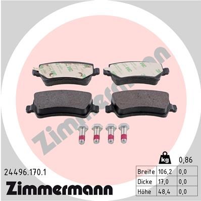 Brake Pad Set, disc brake ZIMMERMANN 244961701