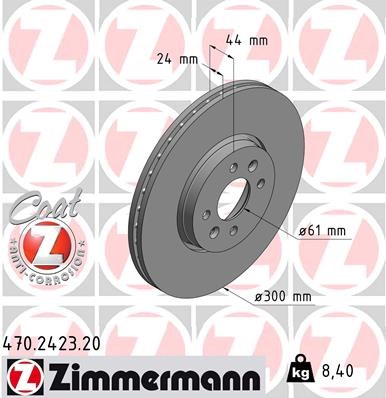 Brake Disc ZIMMERMANN 470242320