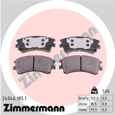 Brake Pad Set, disc brake ZIMMERMANN 240461851