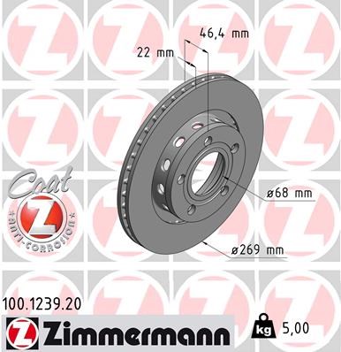 Brake Disc ZIMMERMANN 100123920