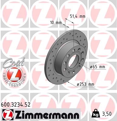 Brake Disc ZIMMERMANN 600323452