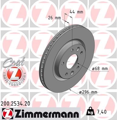 Brake Disc ZIMMERMANN 200253420