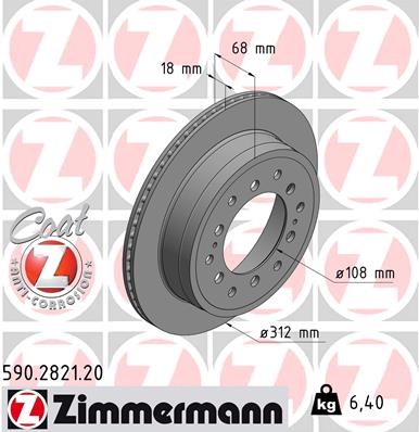 Brake Disc ZIMMERMANN 590282120