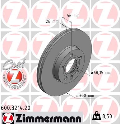 Brake Disc ZIMMERMANN 600321420