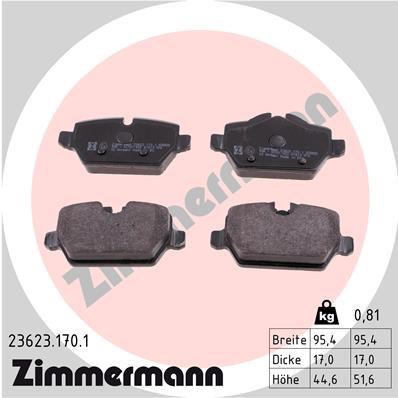 Brake Pad Set, disc brake ZIMMERMANN 236231701