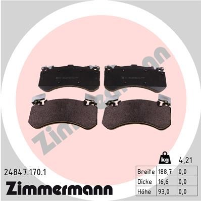 Brake Pad Set, disc brake ZIMMERMANN 248471701