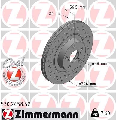 Brake Disc ZIMMERMANN 530245852