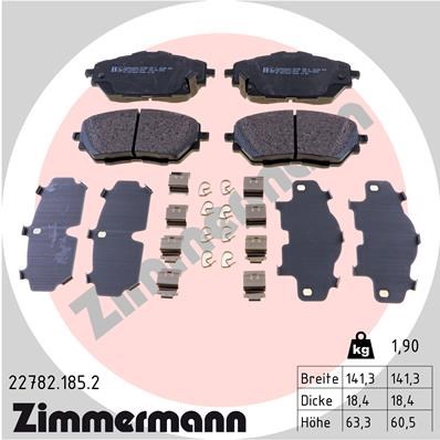 Brake Pad Set, disc brake ZIMMERMANN 227821852
