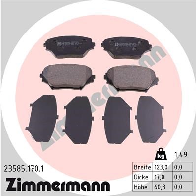 Brake Pad Set, disc brake ZIMMERMANN 235851701