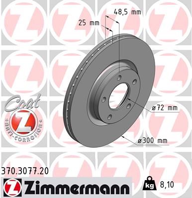 Brake Disc ZIMMERMANN 370307720
