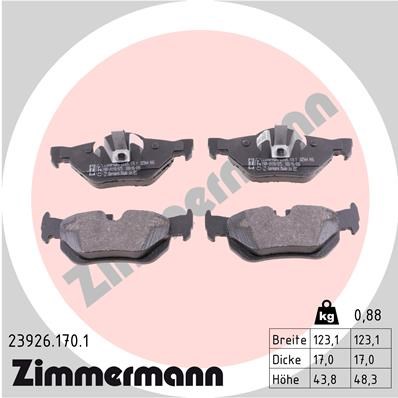 Brake Pad Set, disc brake ZIMMERMANN 239261701