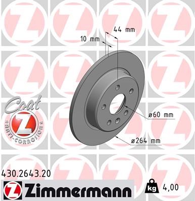 Brake Disc ZIMMERMANN 430264320