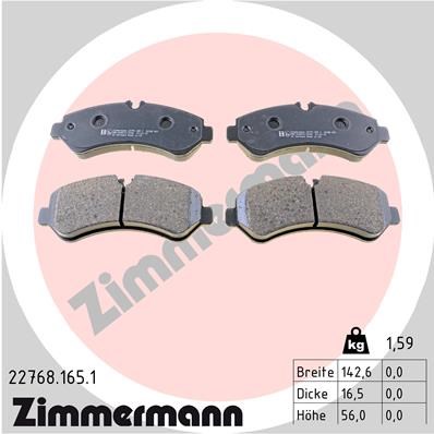 Brake Pad Set, disc brake ZIMMERMANN 227681651