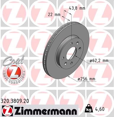 Brake Disc ZIMMERMANN 320380920