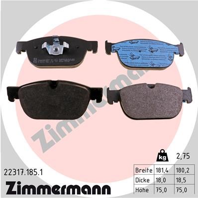 Brake Pad Set, disc brake ZIMMERMANN 223171851