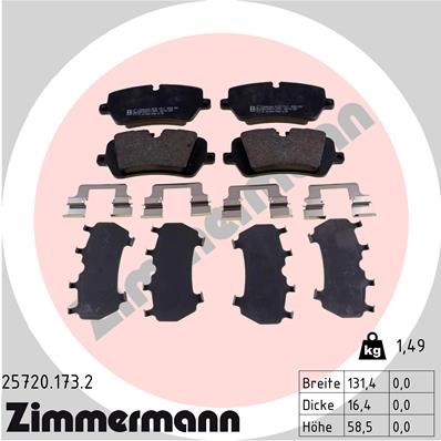 Brake Pad Set, disc brake ZIMMERMANN 257201732