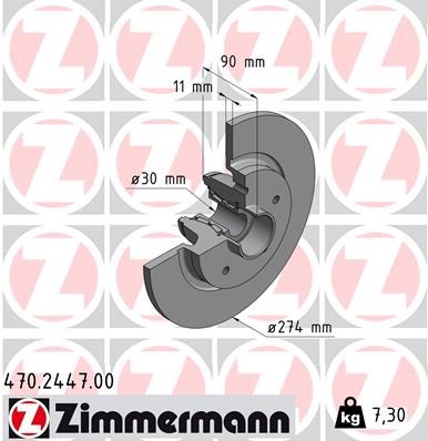 Brake Disc ZIMMERMANN 470244700
