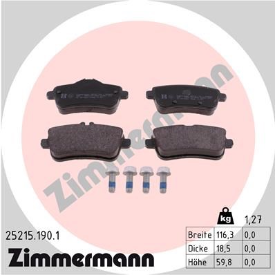 Brake Pad Set, disc brake ZIMMERMANN 252151901