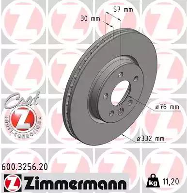 Brake Disc ZIMMERMANN 600325620