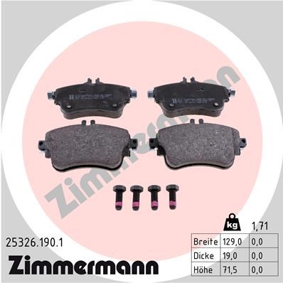Brake Pad Set, disc brake ZIMMERMANN 253261901